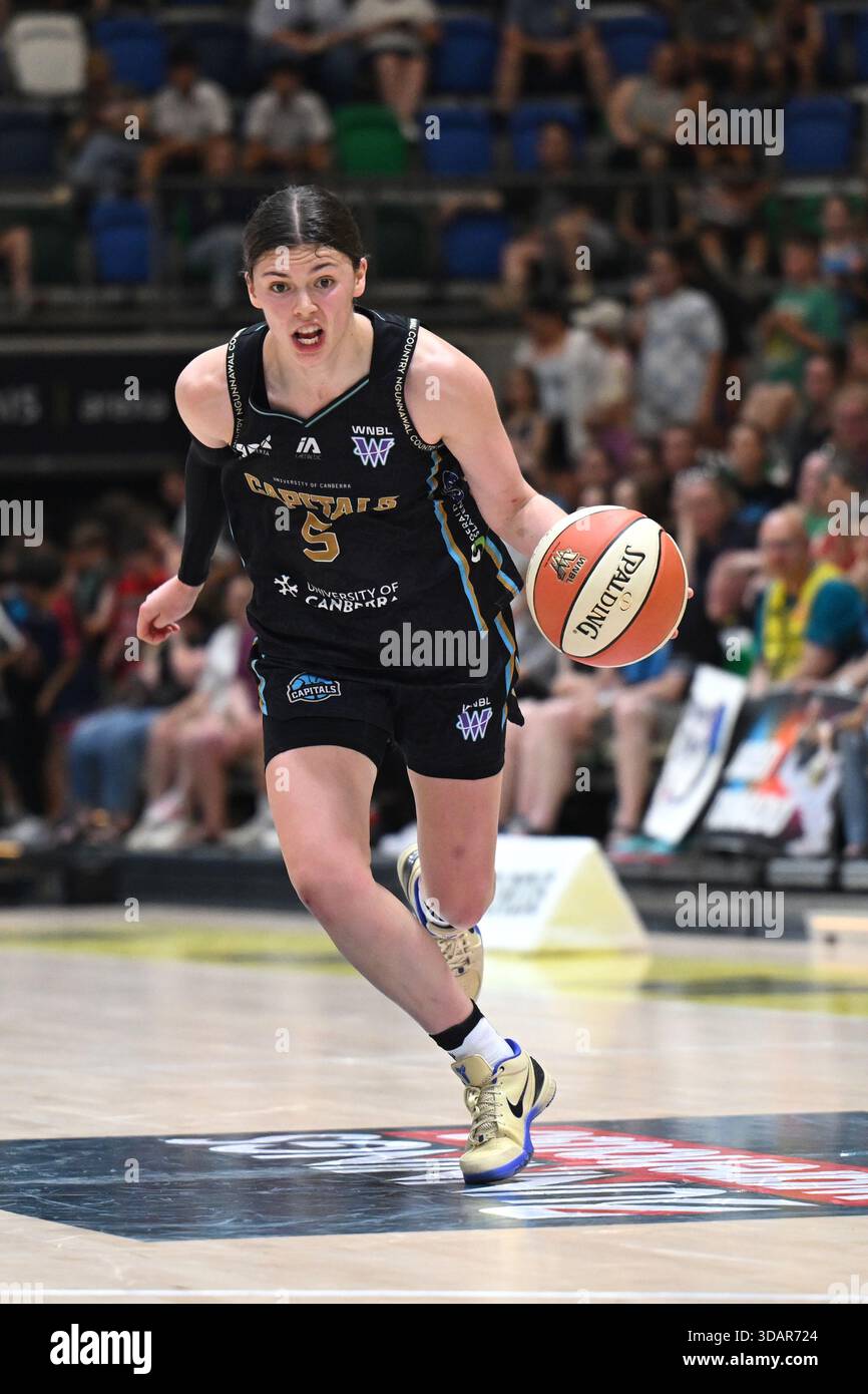 Jade Melbourne of the Capitals in action during the WNBL Round 8 match ...