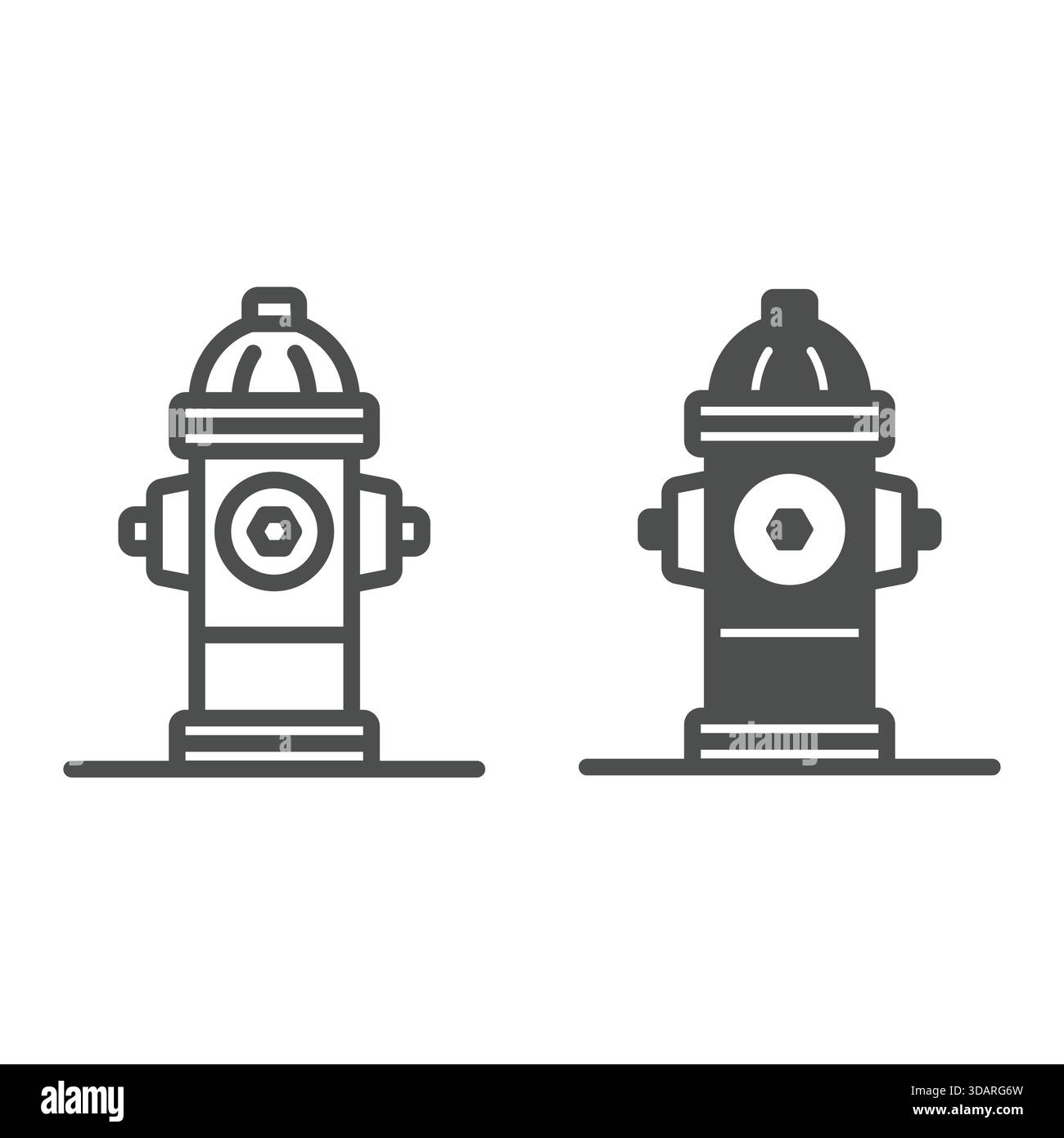 Fire hydrant point Black and White Stock Photos & Images - Alamy