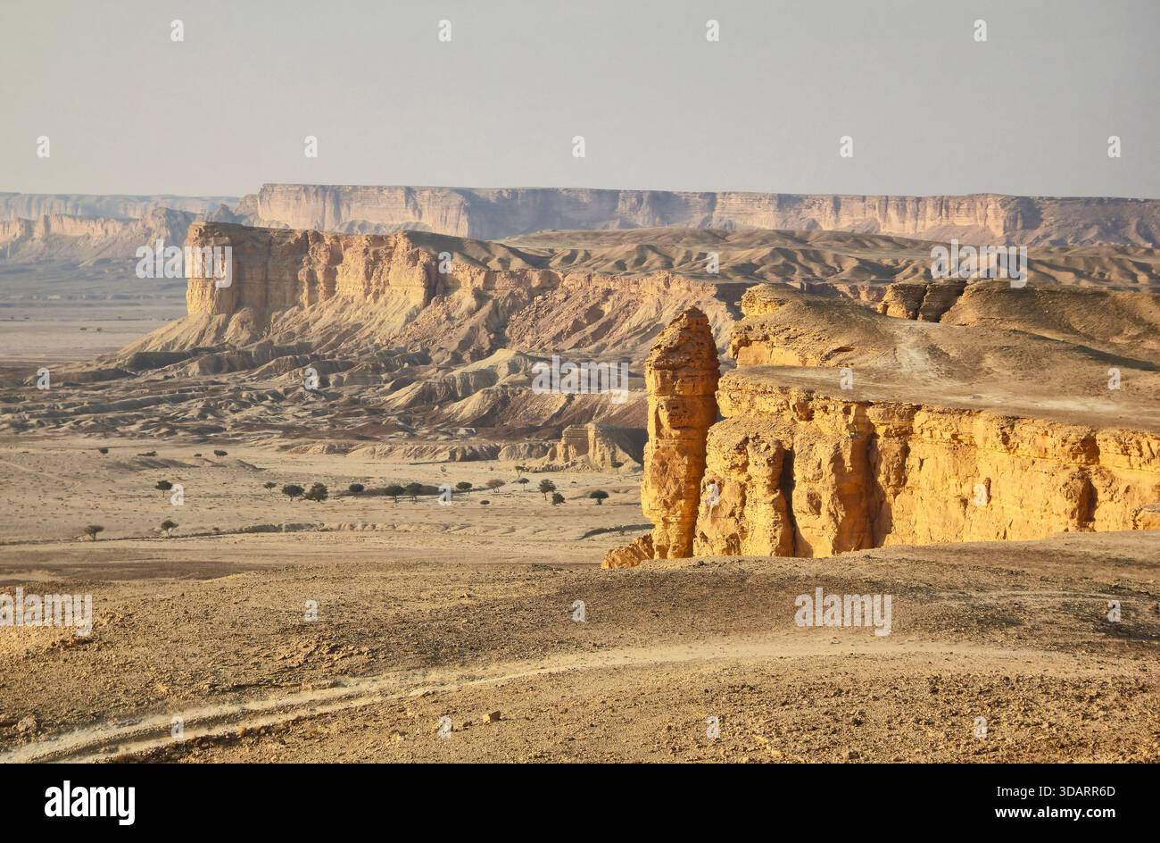 Dramatic landscapes at Jebel Fihrayn ( Edge of the world ) near Riyadh, Saudi Arabia. - Smartphone Captured Stock Image