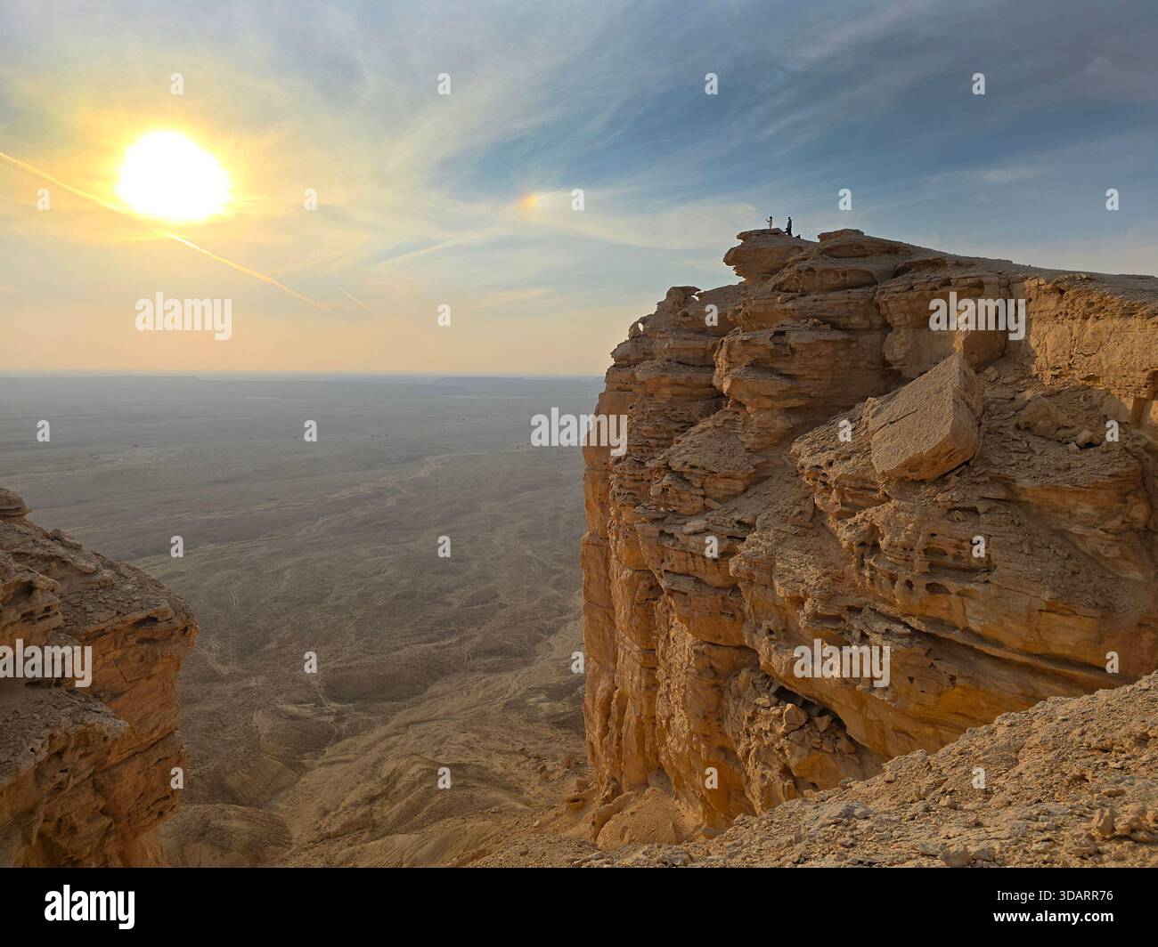 Dramatic landscapes at Jebel Fihrayn ( Edge of the world ) near Riyadh, Saudi Arabia. - Smartphone Captured Stock Image