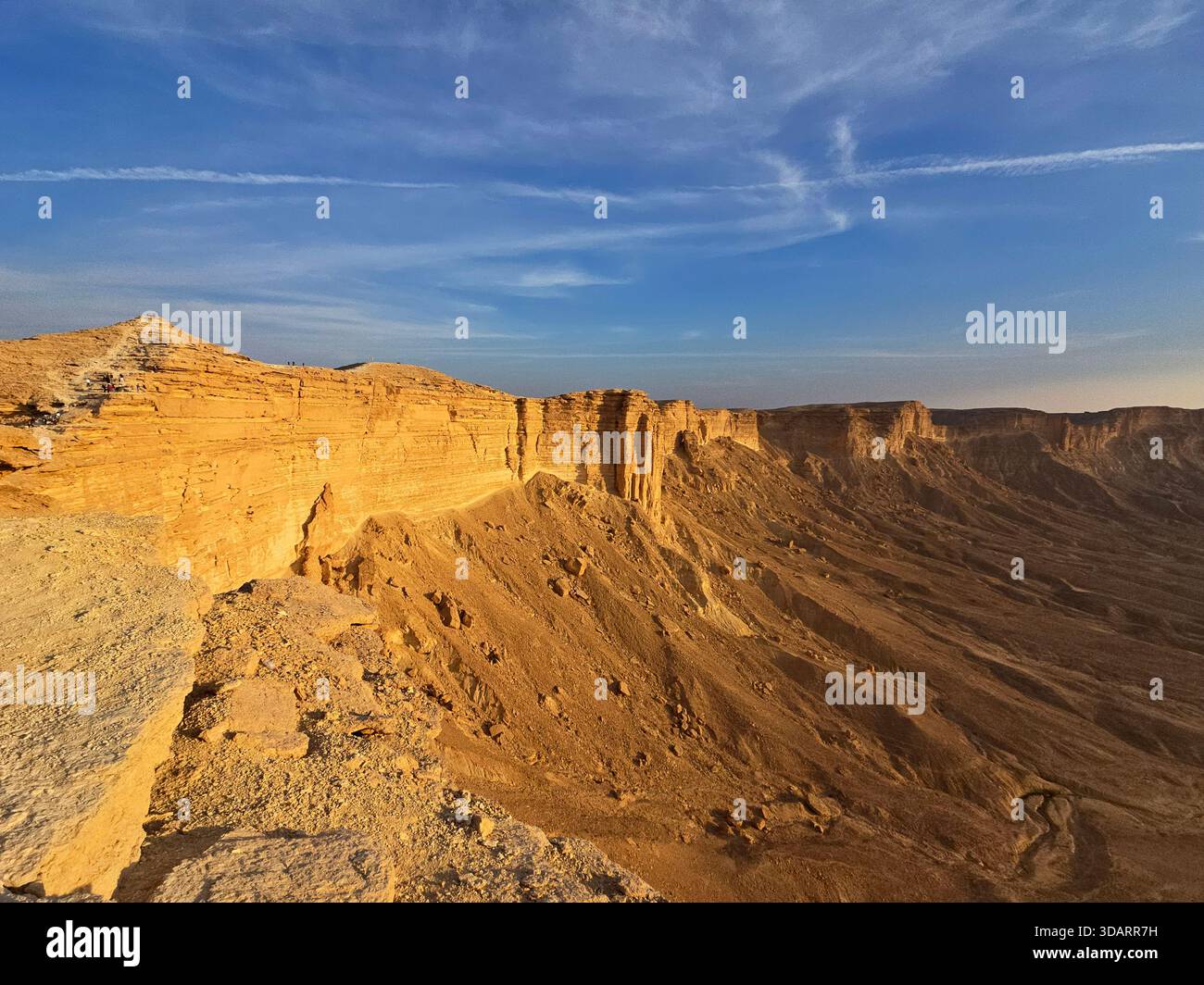Dramatic landscapes at Jebel Fihrayn ( Edge of the world ) near Riyadh, Saudi Arabia. - Smartphone Captured Stock Image