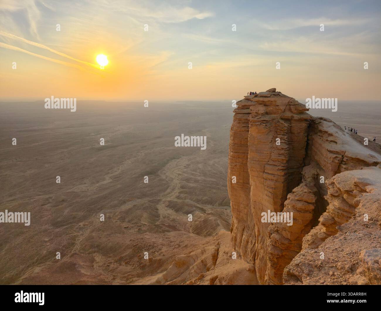 Dramatic landscapes at Jebel Fihrayn ( Edge of the world ) near Riyadh, Saudi Arabia. - Smartphone Captured Stock Image