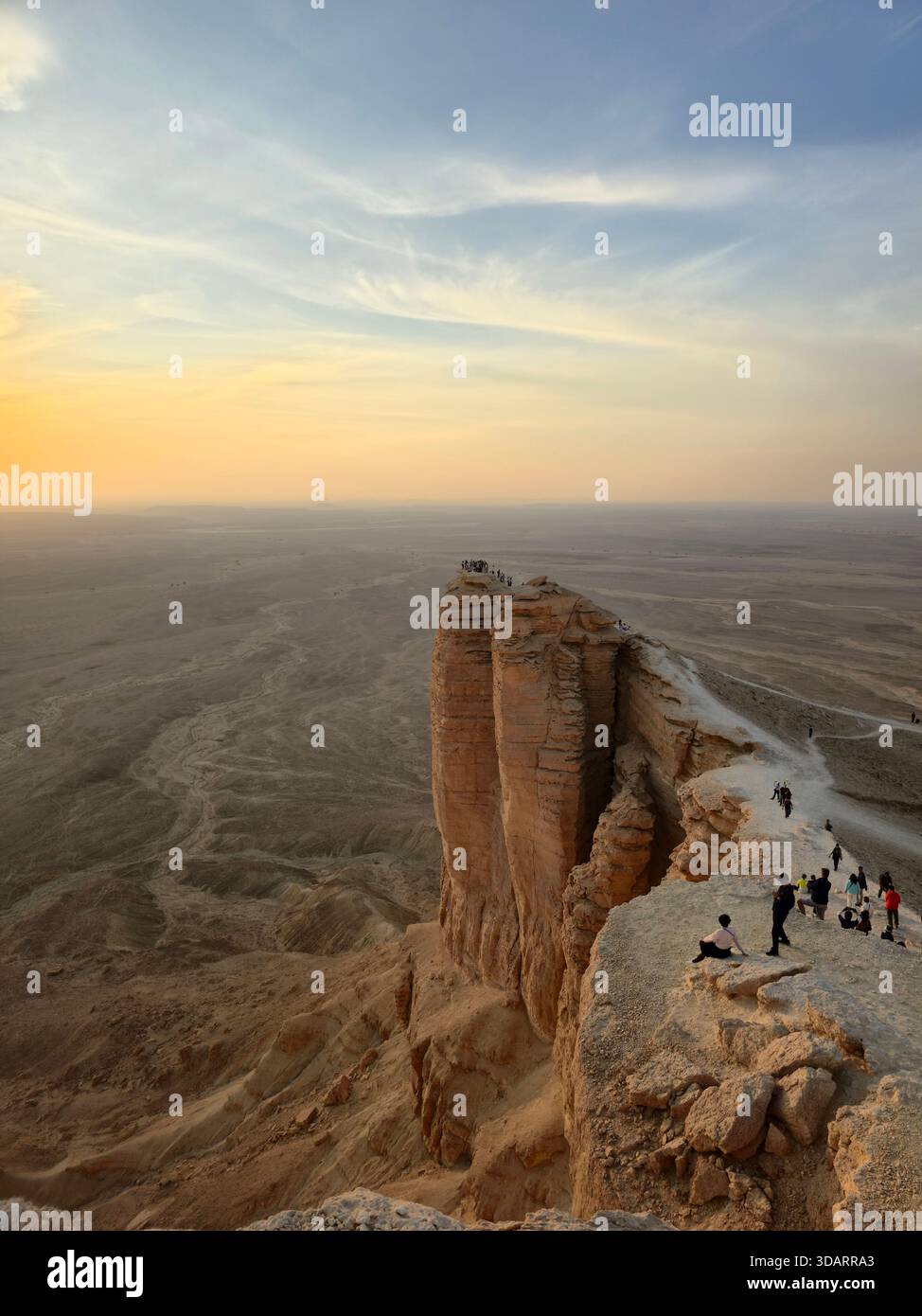 Dramatic landscapes at Jebel Fihrayn ( Edge of the world ) near Riyadh, Saudi Arabia. - Smartphone Captured Stock Image