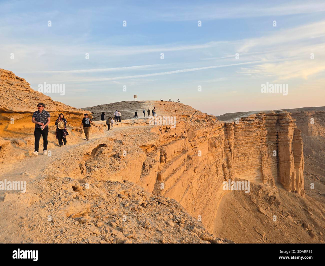 Dramatic landscapes at Jebel Fihrayn ( Edge of the world ) near Riyadh, Saudi Arabia. - Smartphone Captured Stock Image