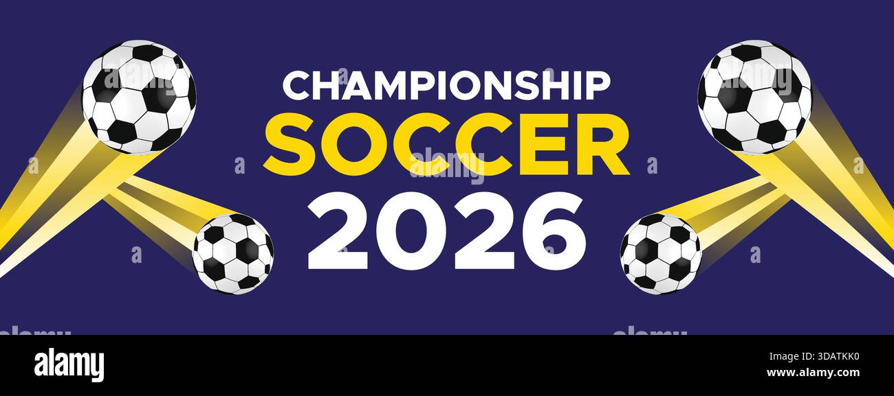 Soccer 2026 Gold Ribbon Banner Stock Vector Image Art Soccer 2026 Gold Ribbon Banner 3DATKK0 