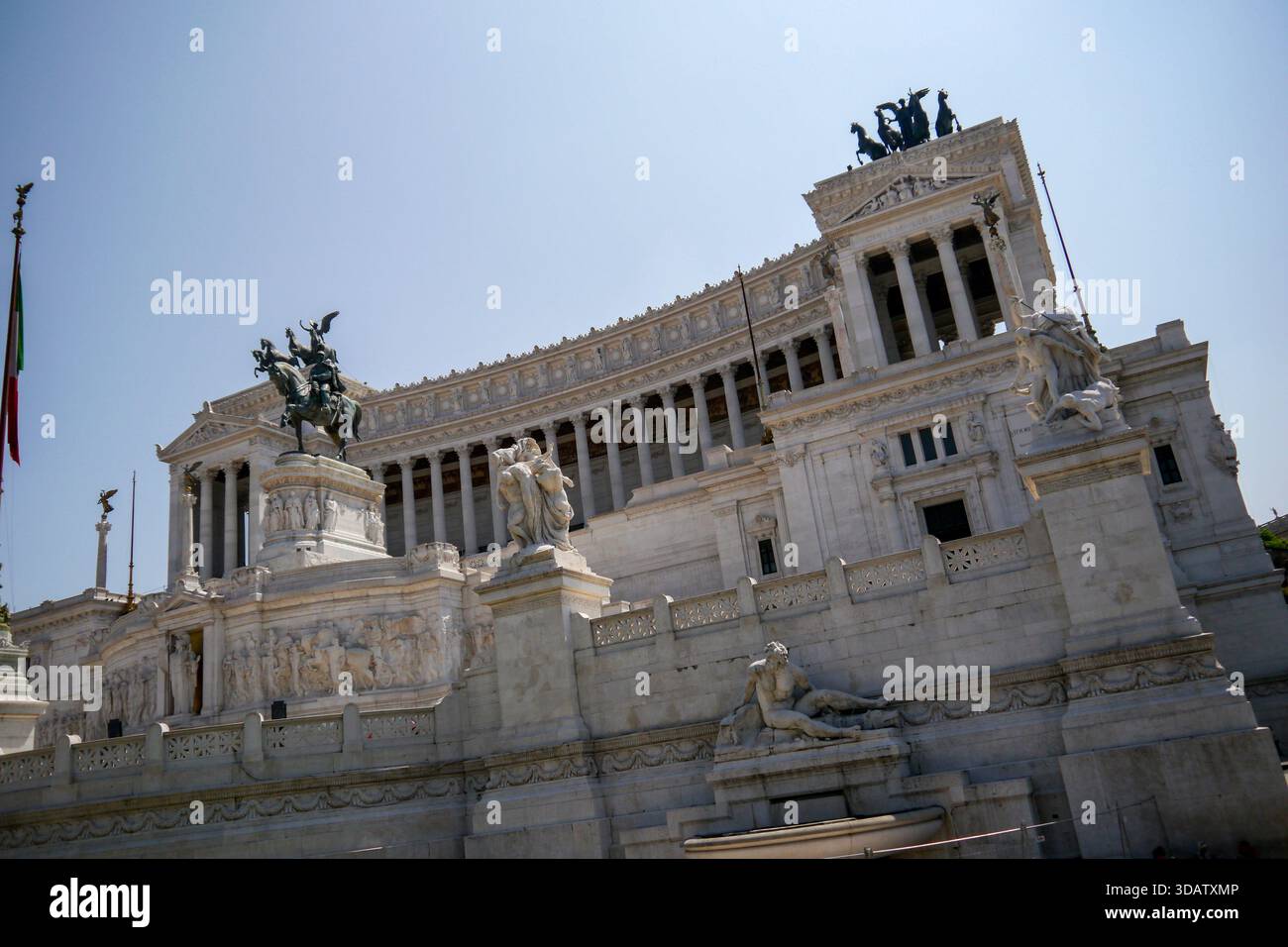 The Monument to Victor Emmanuel II in Rome, Italy, featuring its grand ...