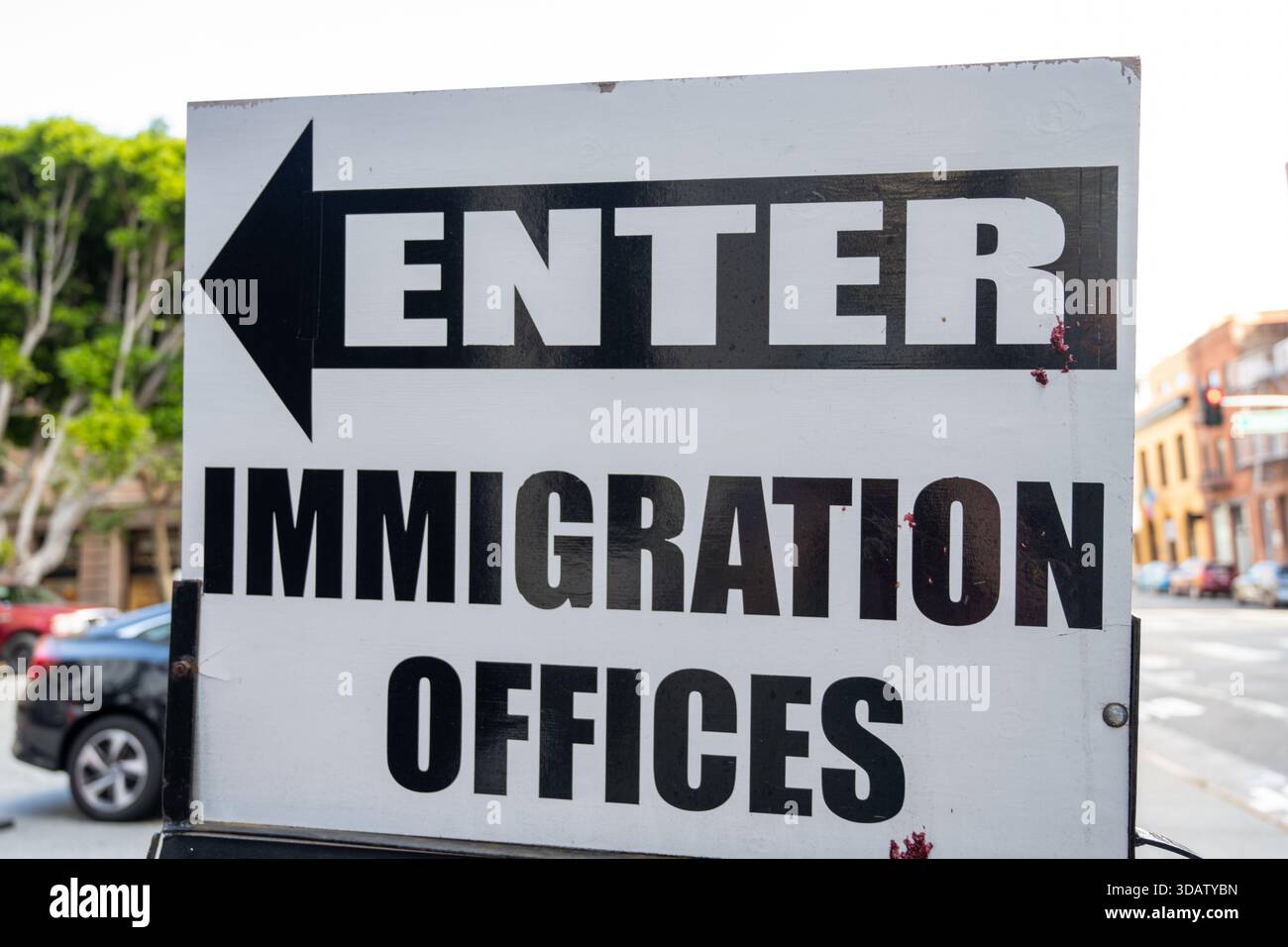 Immigation Boot Sign Directional sign reading