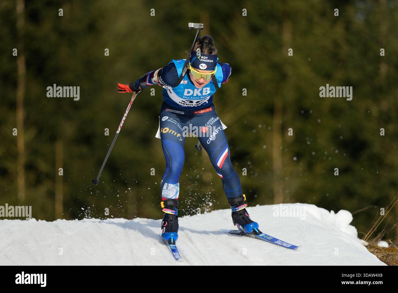 Jeanne Richard of France competes in the women's 7.5 km sprint ...