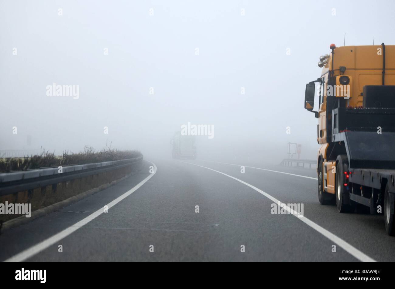 Nebel Auf Der Autobahn