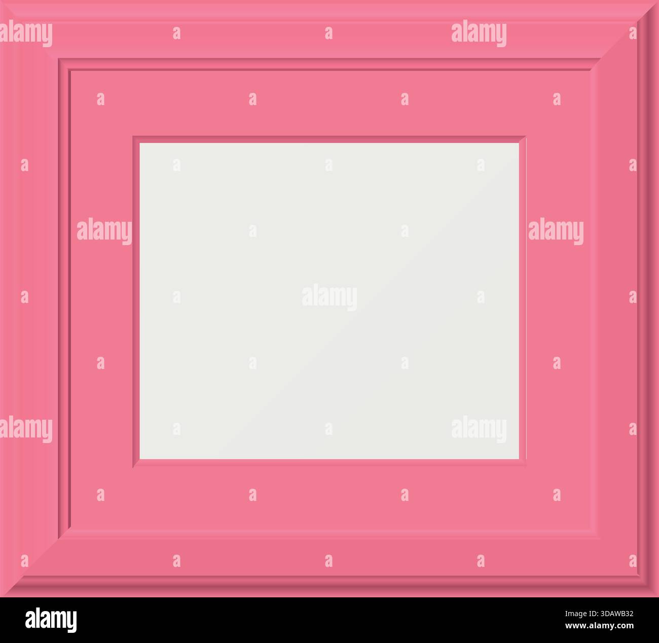 A pink frame with a white background Stock Vector