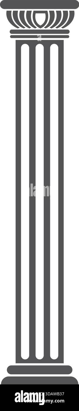 A tall column with a circular base Stock Vector