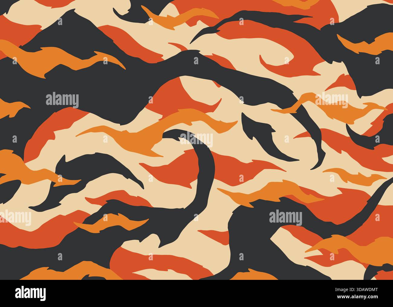 Orange camouflage pattern. vector background illustration for web, banner, backdrop or surface design use Stock Vector