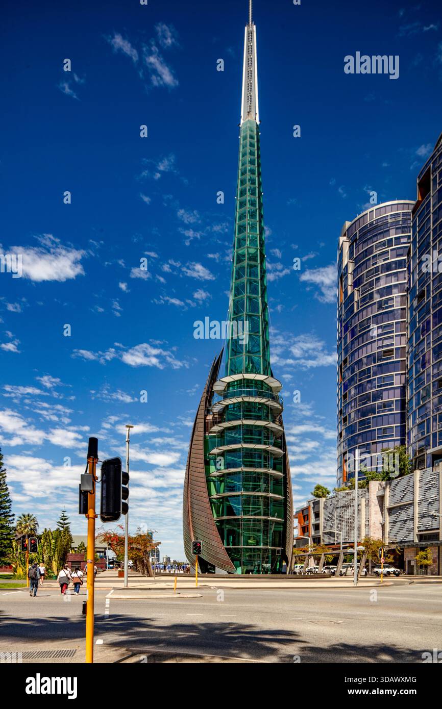 The iconic Bell Tower in Barrack Square Perth, Boorloo, capital city of ...