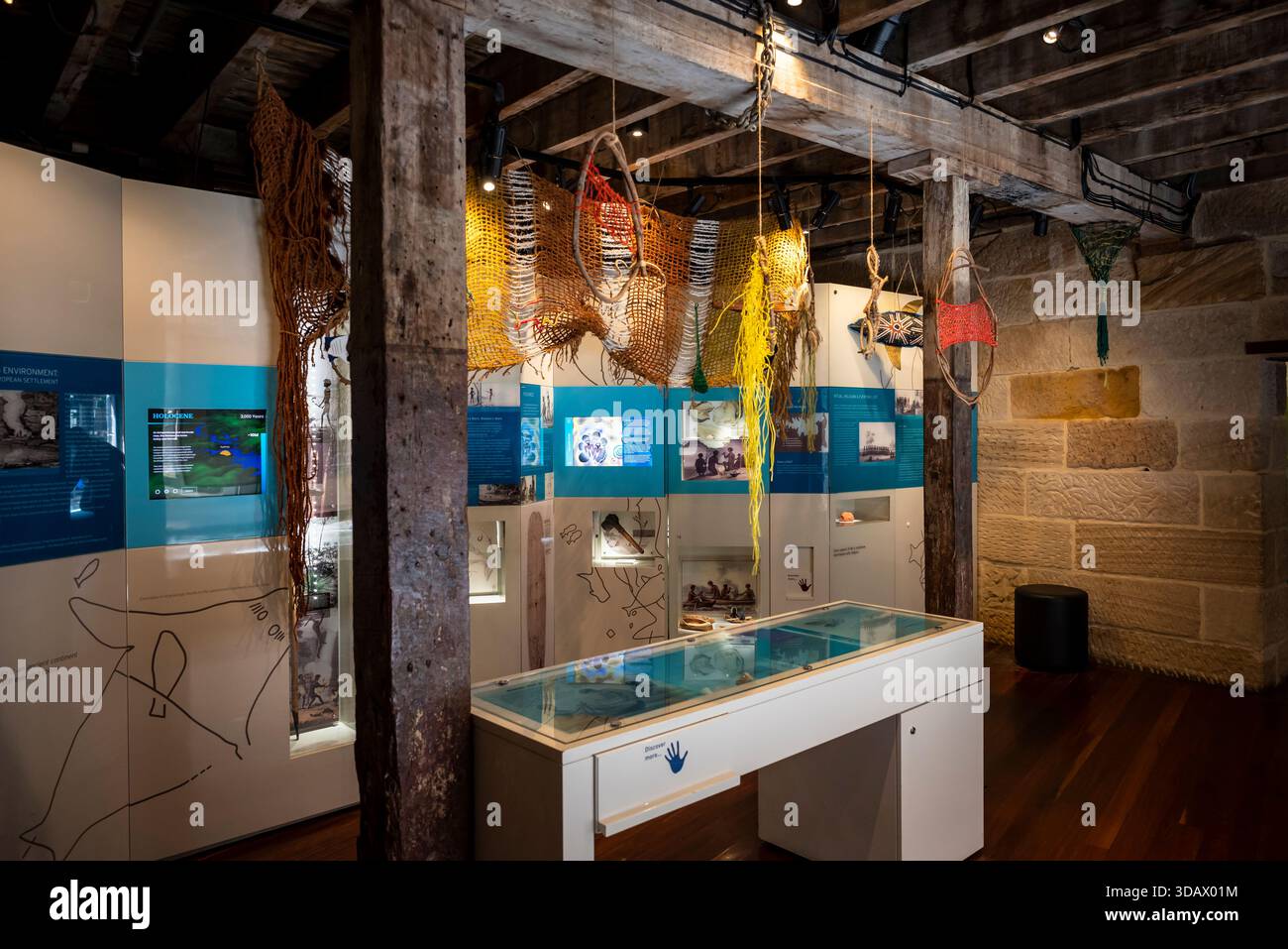 The Rocks Discovery Museum, a free, family friendly museum which tells the story of The Rocks area of Sydney from pre-European days to the present, Sy Stock Photo