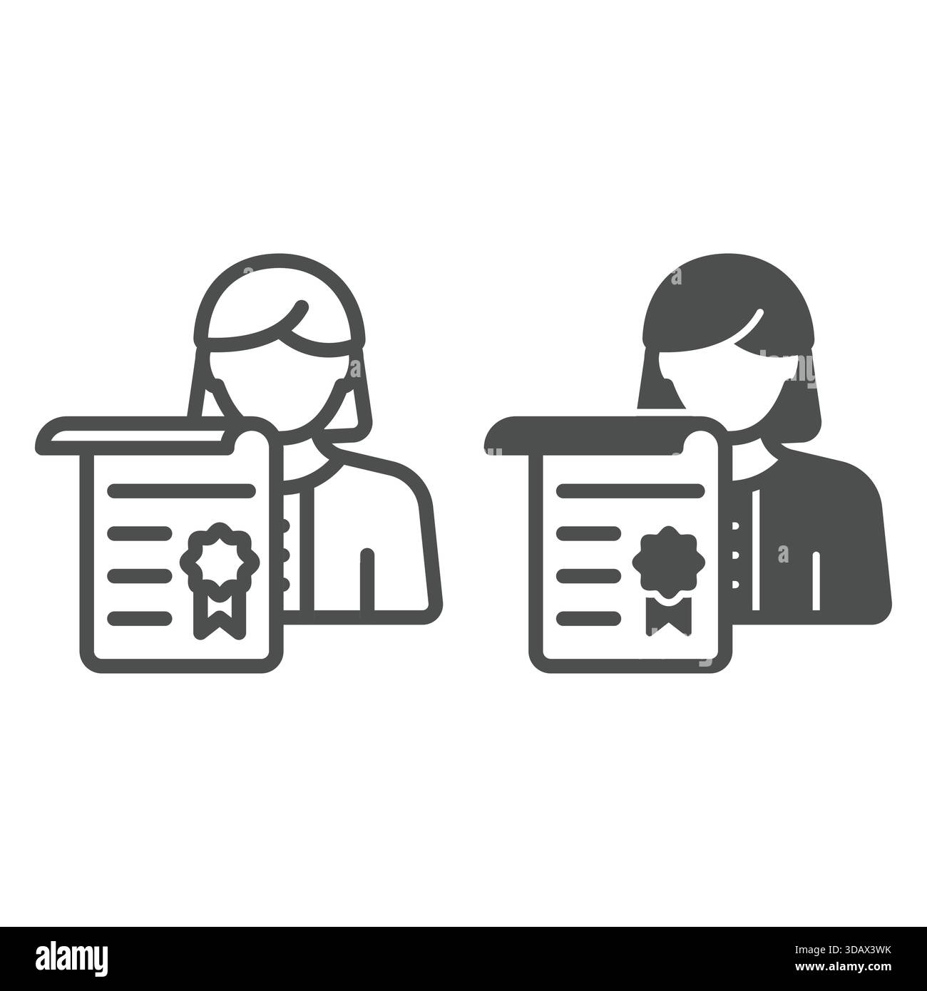 Woman graduation diploma Black and White Stock Photos & Images - Alamy