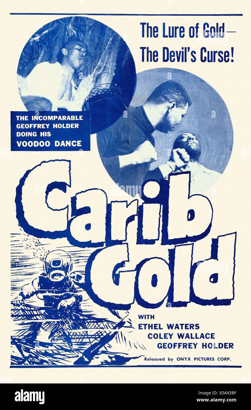 "Carib Gold (Onyx, 1957). ""Black"" Film starring Ethel Waters, Coley Wallace, Cecil Cunningham, Peter Dawson, Cicely Tyson. Directed by Harold Young." Stock Photo