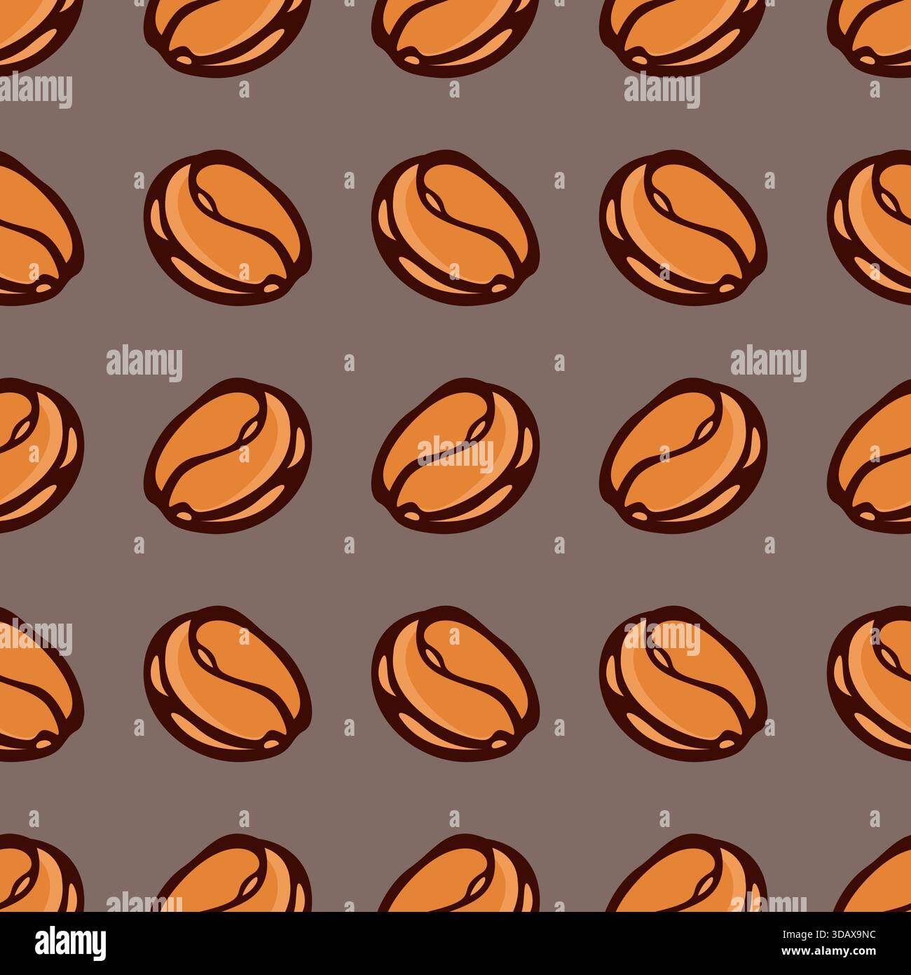 Coffee beans seamless pattern Vector illustration. coffee background for textile or fabric design Stock Vector