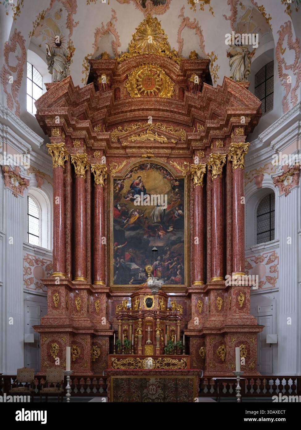 Interior of the jesuit church in lucerne: a masterpiece of baroque and ...