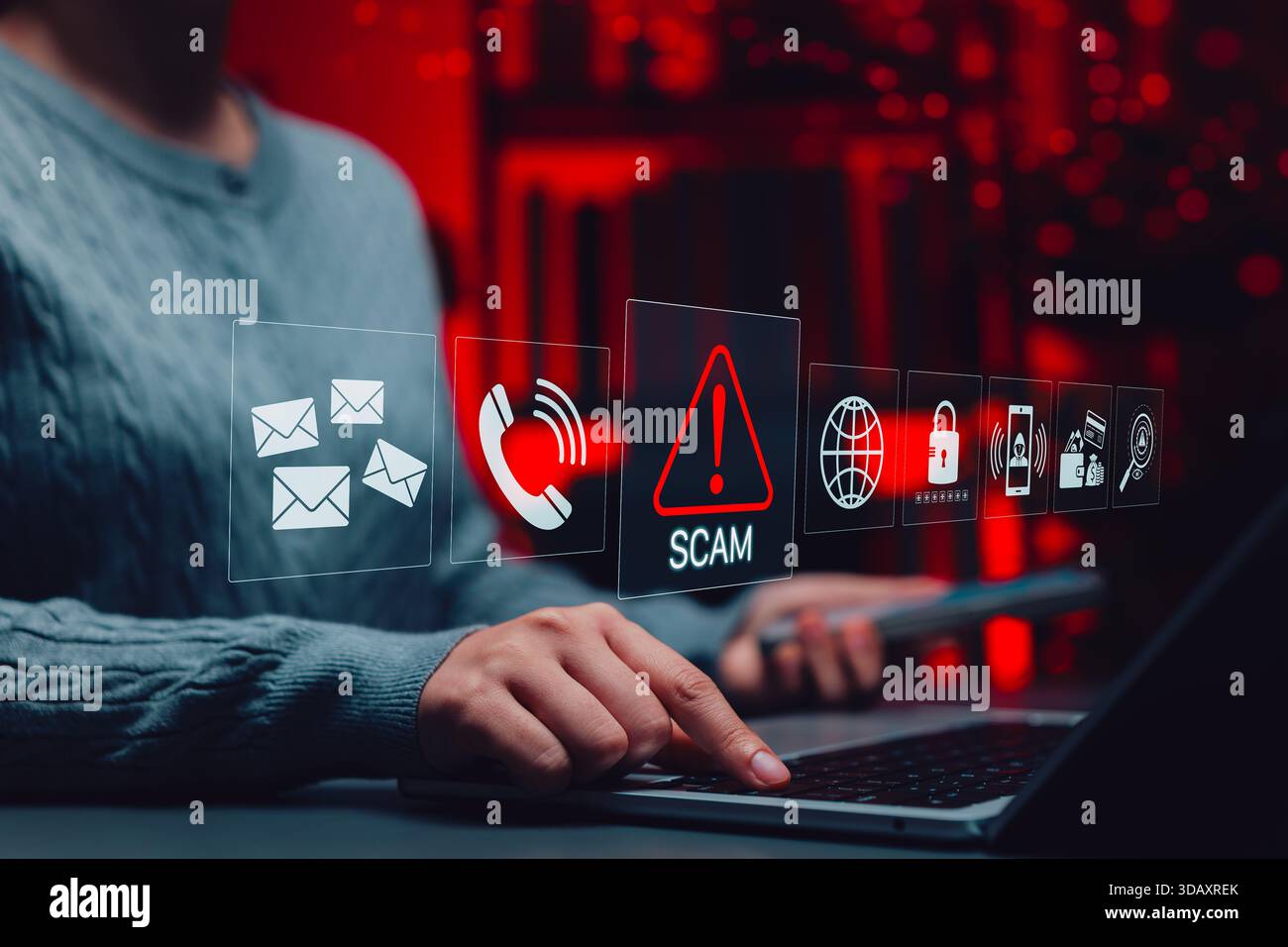 Security alert icons hi-res stock photography and images - Alamy