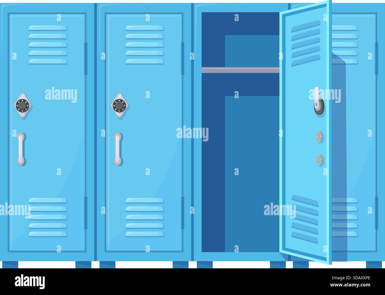 Open locker doors Stock Vector Images - Alamy