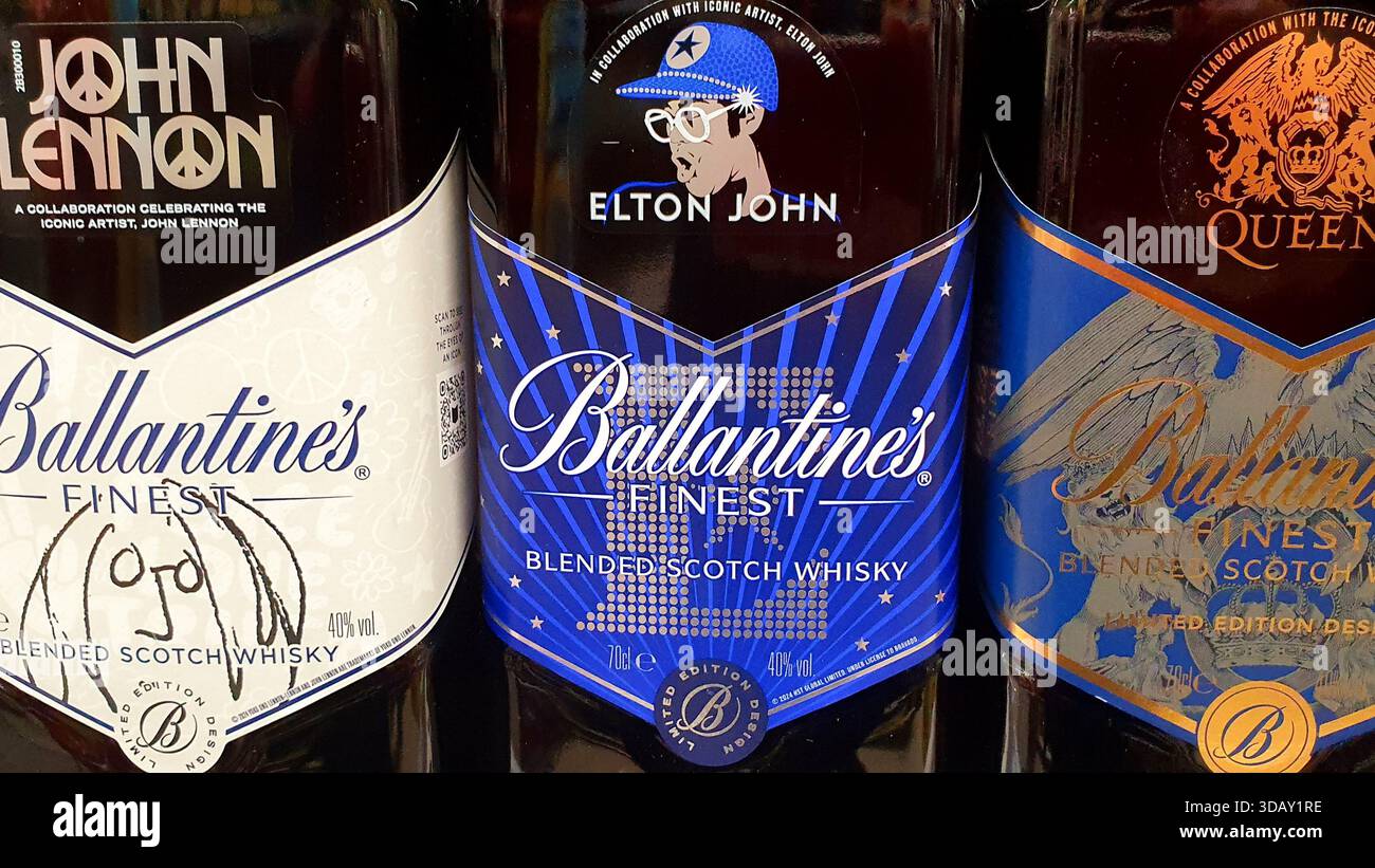 Ballantines whiskey bottle hi-res stock photography and images - Alamy