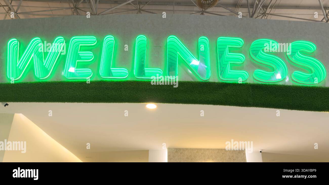 Addis Ababa Ethiopia. 21.11. 2025. Wellness  centre sign at Bole International airport  Ethiopia. - Stock Image