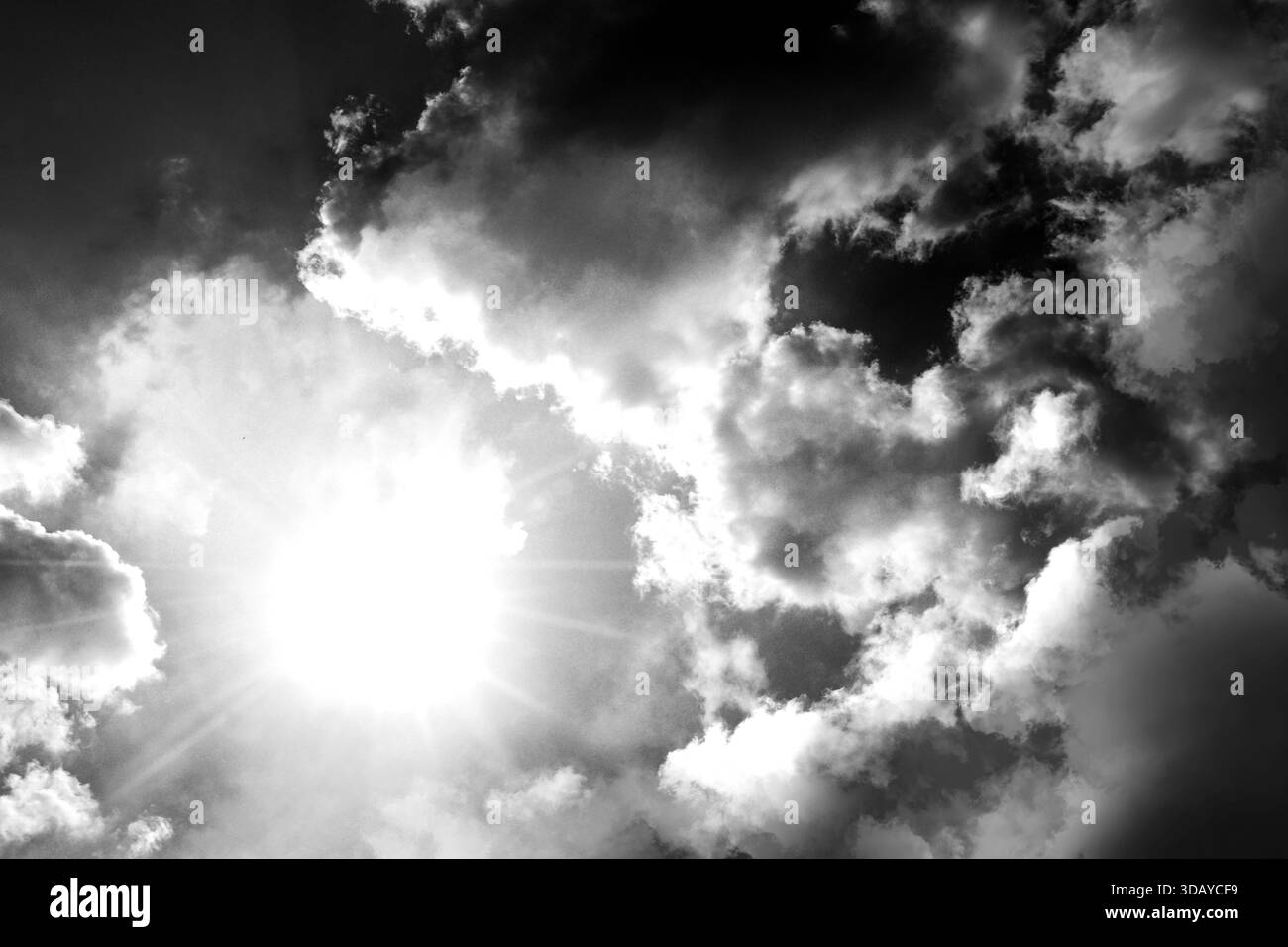 Sky with clouds. Black and white toning Stock Photo - Alamy