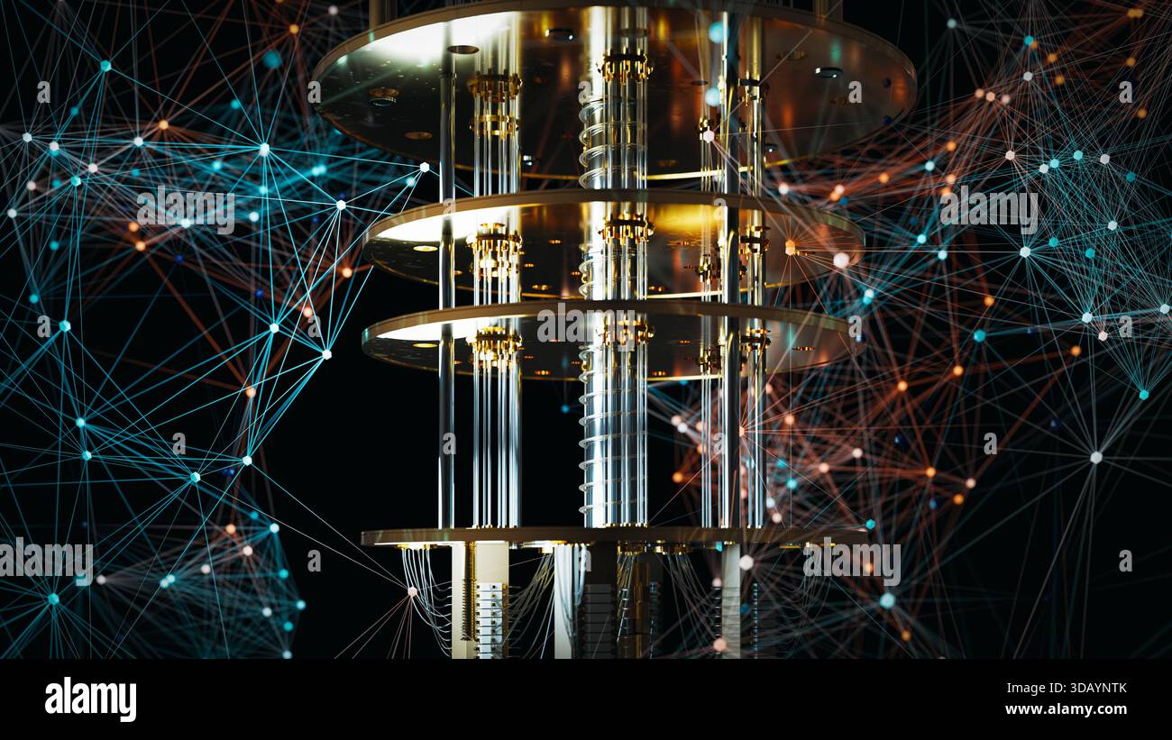Quantum Computer Rendering Quantum Computer Technology concept. 3d rendering Stock Photo - Alamy