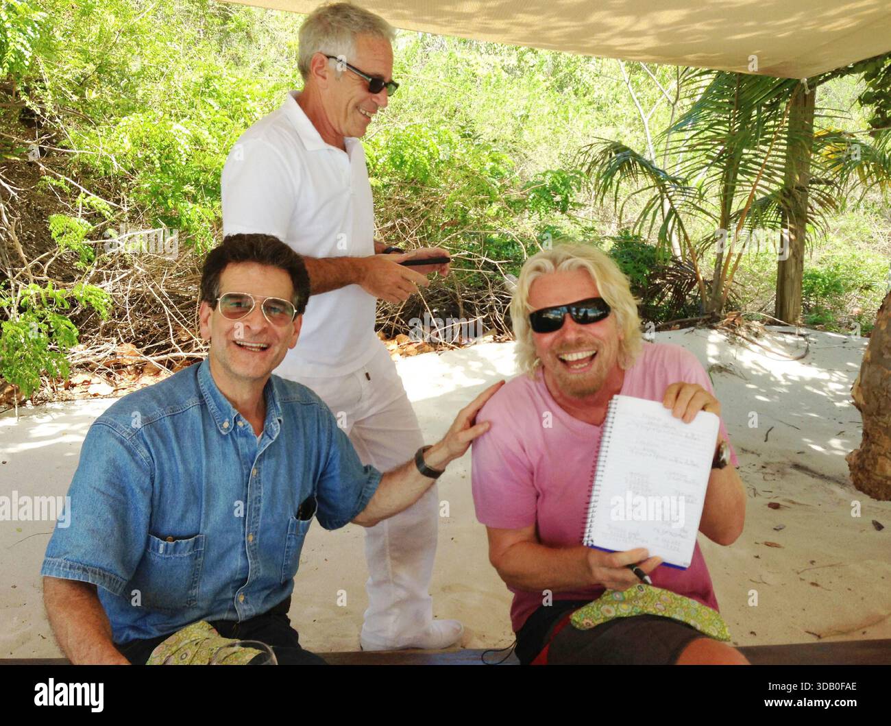 Pics show: Epstein Files Selection images from apparent tranche of 95000  Richard Branson with Epstein and Dean Kamen     Release by House Oversight C Stock Photo