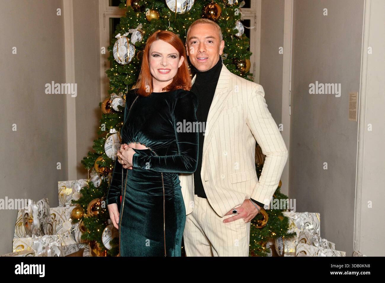 Paris, France. 11th Dec, 2025. Maxime Dereymez, Elodie Frégé attend the HFC (Haute Fragrance Company) Christmas Party at the Musée des Arts décoratifs in Paris on December 11, 2025. Photo by Shootpix/ABACAPRESS.COM Credit: Abaca Press/Alamy Live News Stock Photo