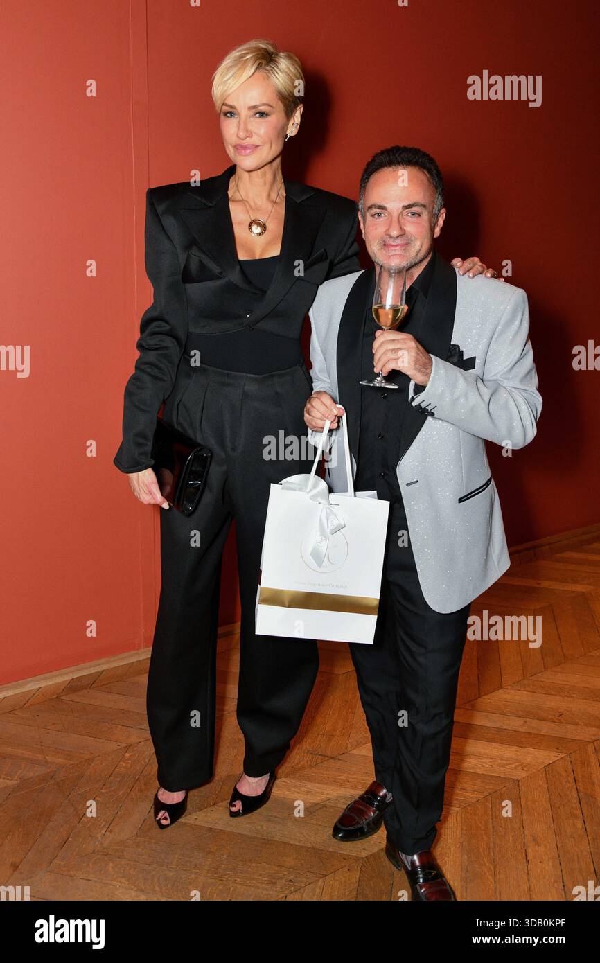 Paris, France. 11th Dec, 2025. Adriana Karembeu, Laurent Amar attend the HFC (Haute Fragrance Company) Christmas Party at the Musée des Arts décoratifs in Paris on December 11, 2025. Photo by Shootpix/ABACAPRESS.COM Credit: Abaca Press/Alamy Live News Stock Photo
