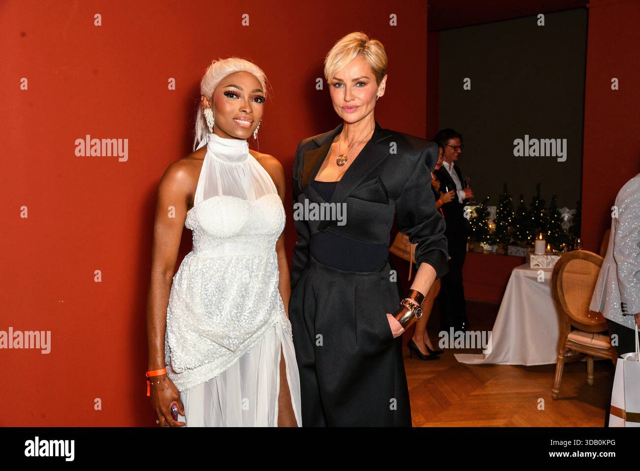 Paris, France. 11th Dec, 2025. Eve Pamba, Adriana Karembeu attend the HFC (Haute Fragrance Company) Christmas Party at the Musée des Arts décoratifs in Paris on December 11, 2025. Photo by Shootpix/ABACAPRESS.COM Credit: Abaca Press/Alamy Live News Stock Photo