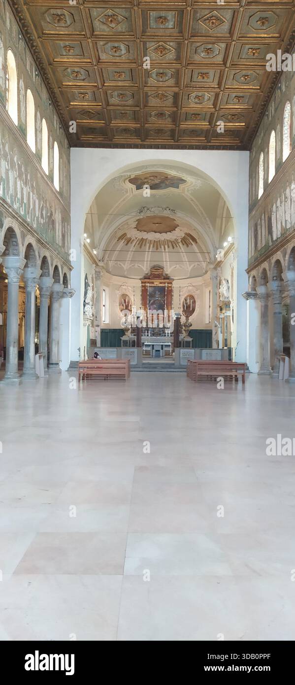 Interior of the Basilica of Sant'Apollinare Nuovo - Stock Image