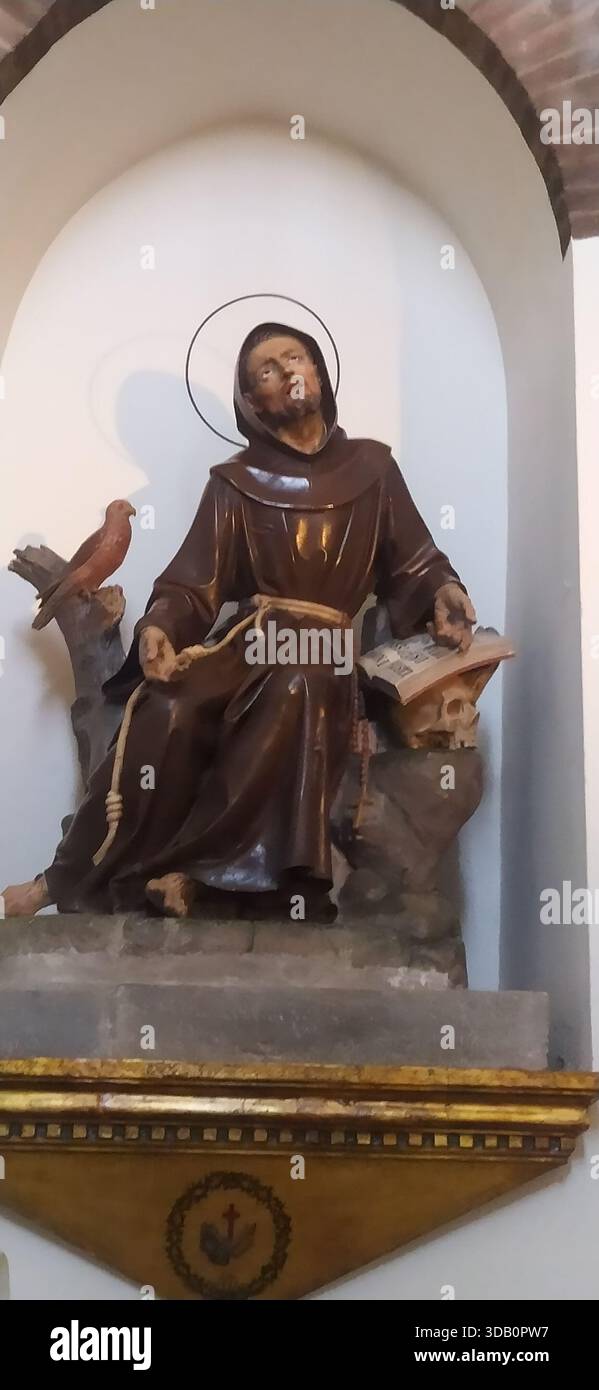 Interior of the Sanctuary of La Verna where Saint Francis of Assisi received the stigmata. - Stock Image
