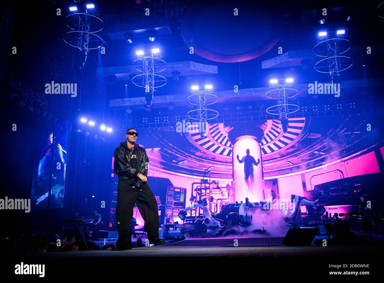 The italian rapper Marracash – pseudonym of Fabio Bartolo Rizzo ...