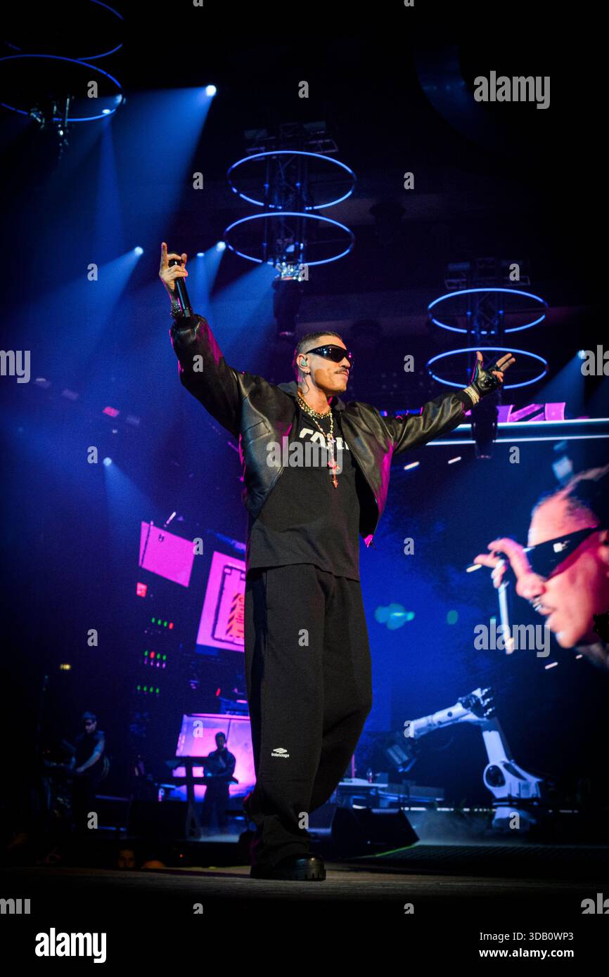 The italian rapper Marracash – pseudonym of Fabio Bartolo Rizzo ...