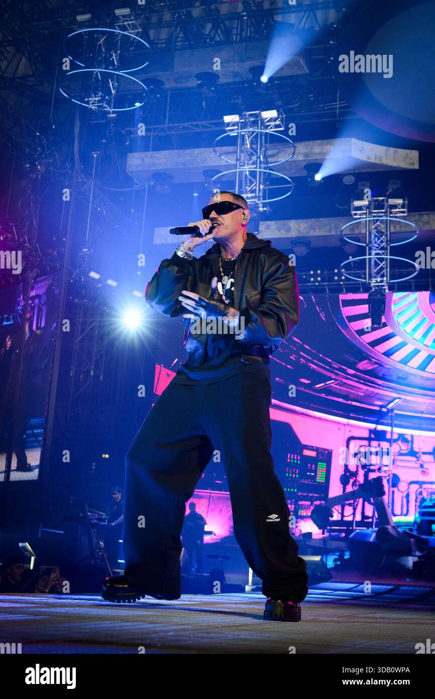 The italian rapper Marracash – pseudonym of Fabio Bartolo Rizzo ...