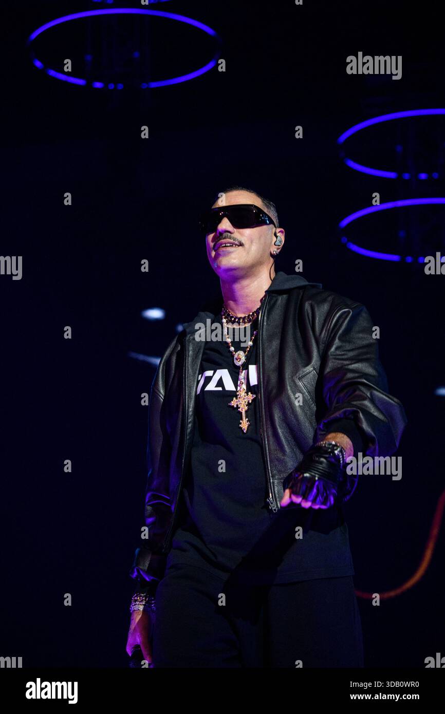 The italian rapper Marracash – pseudonym of Fabio Bartolo Rizzo ...