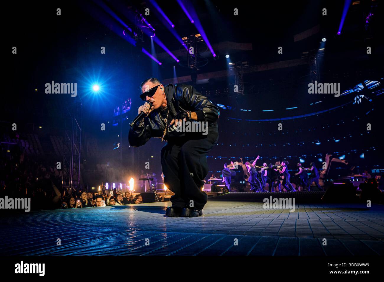 The italian rapper Marracash – pseudonym of Fabio Bartolo Rizzo ...