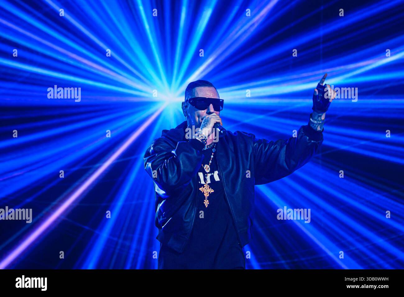 The italian rapper Marracash – pseudonym of Fabio Bartolo Rizzo ...