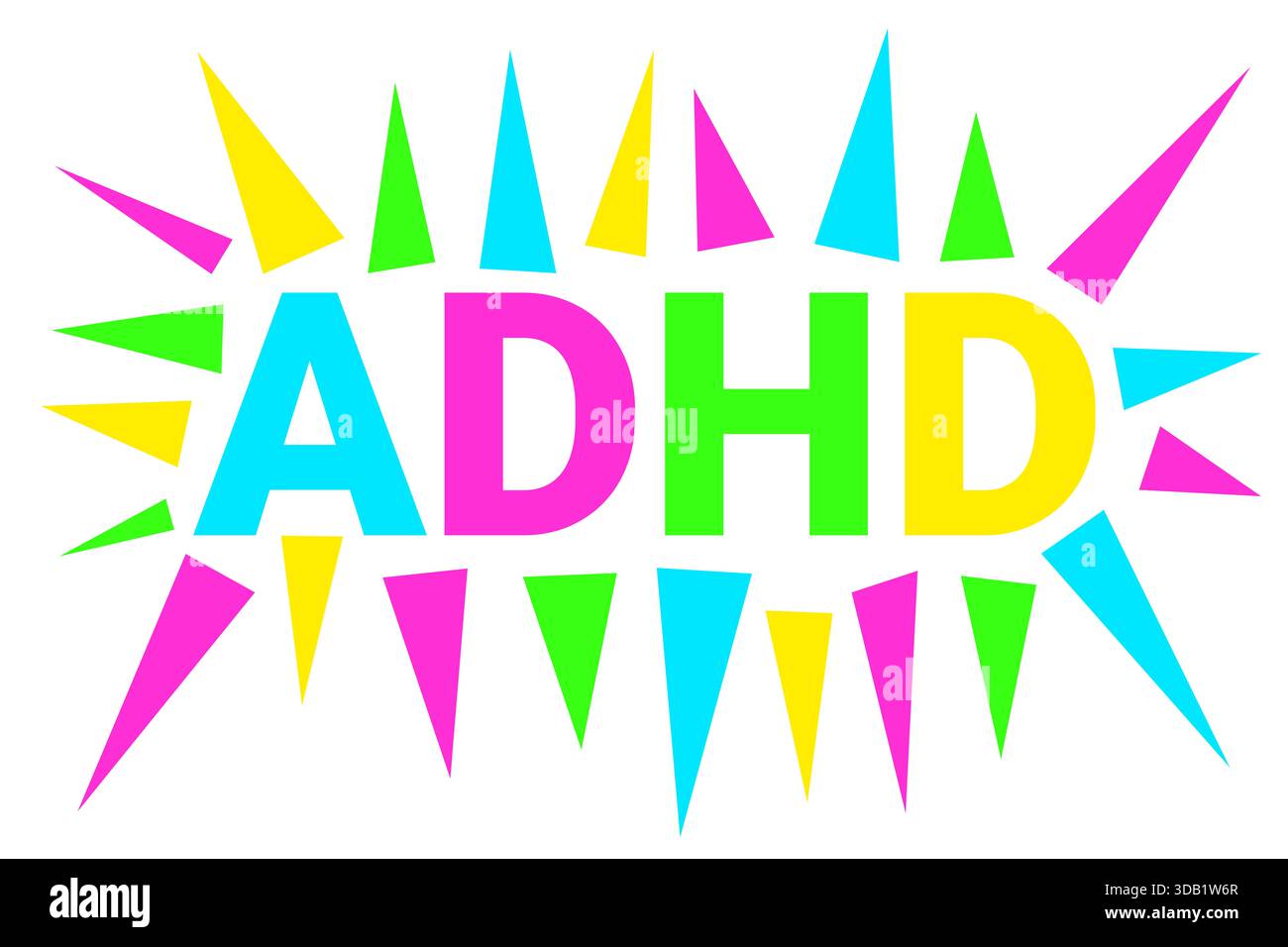 ADHD - attention deficit hyperactivity disorder. Mental disease ...
