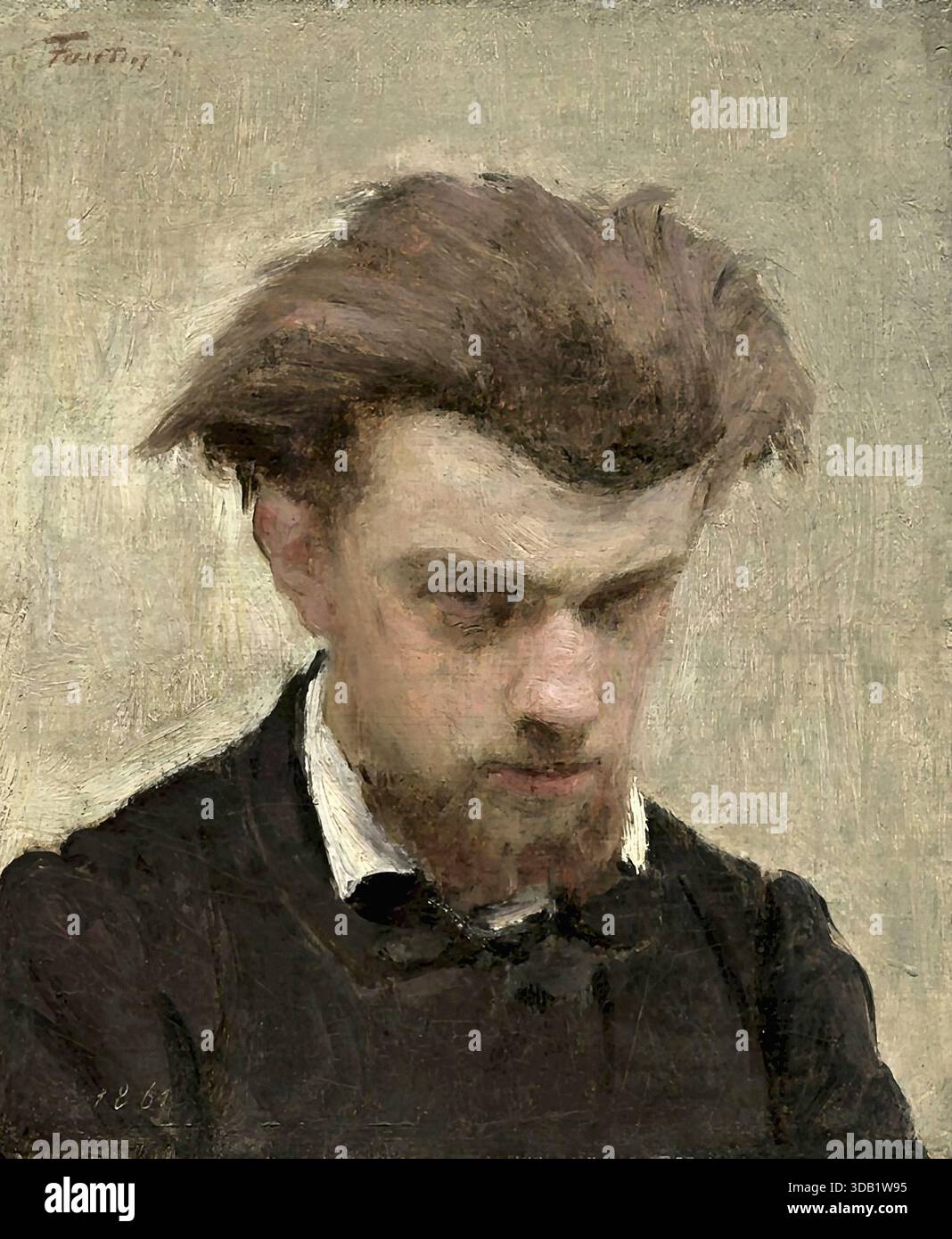 Henri Theodore Fantin-Latour - Self Portrait 12 Stock Photo - Alamy