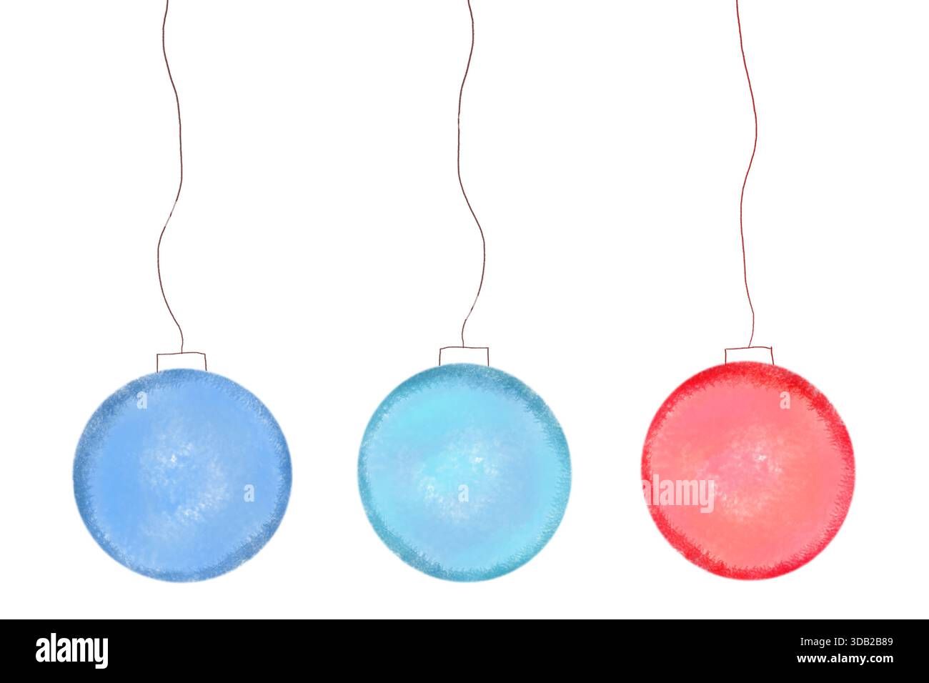 Simple illustration of a deep red Christmas ball ornament Stock Photo