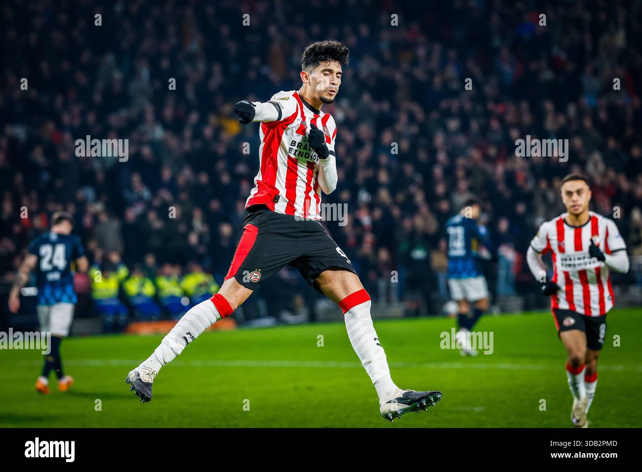 EINDHOVEN 13 12 2025 Philips Stadium Season 2025 2026 Dutch Eindhoven 13 12 2025 Philips Stadium Season 2025 2026 Dutch Eredivisie Football Match Between Psv And Heracles Almelo Picture Shows Psv Player Ricardo Pepi Scores The 1 0 Photo By Pro Shotssipa Usa 3DB2PMD