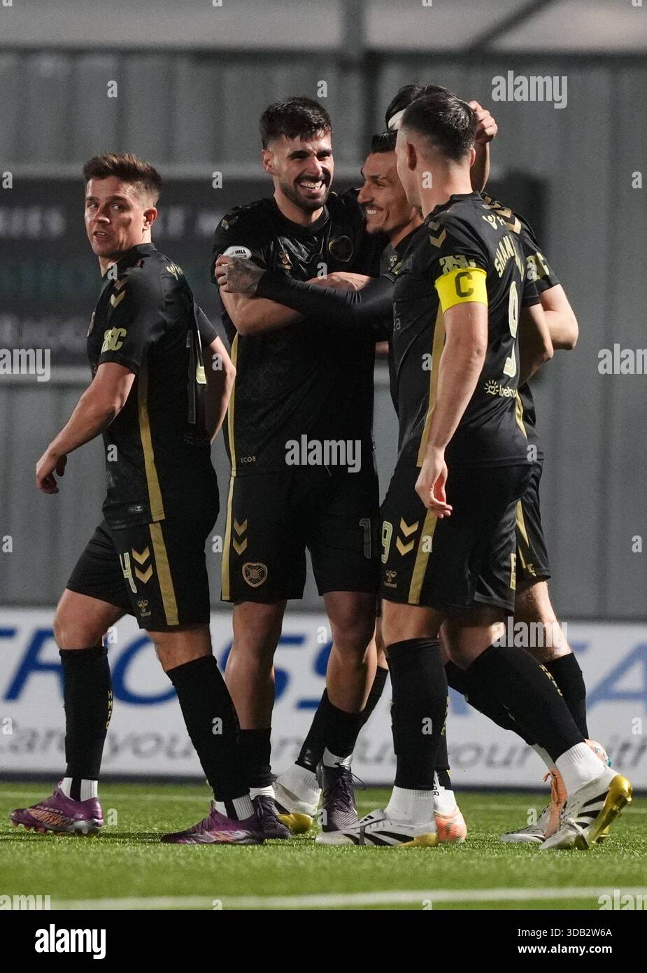 Heart Of Midlothian S Claudio Braga Centre Celebrates With Team Mates
