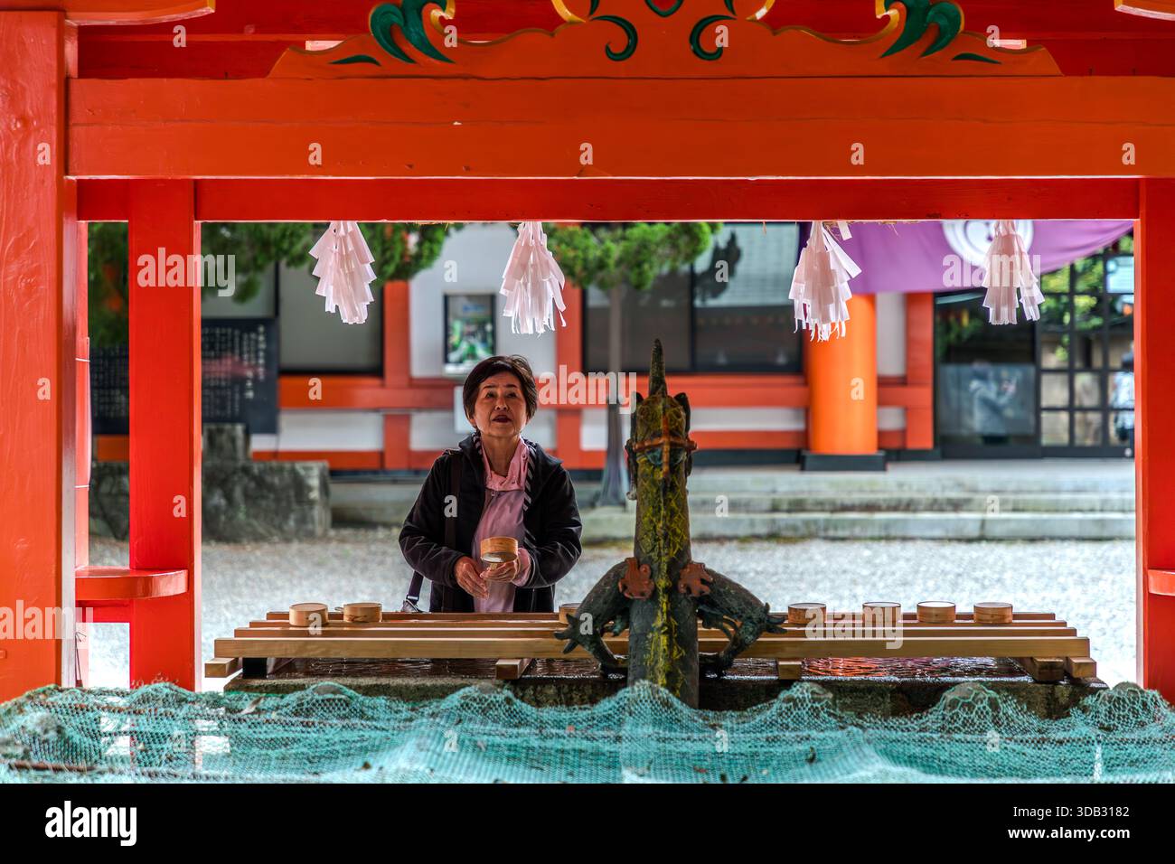 Purification Ritual Japan Japan woman in white hi-res stock photography and images - Alamy