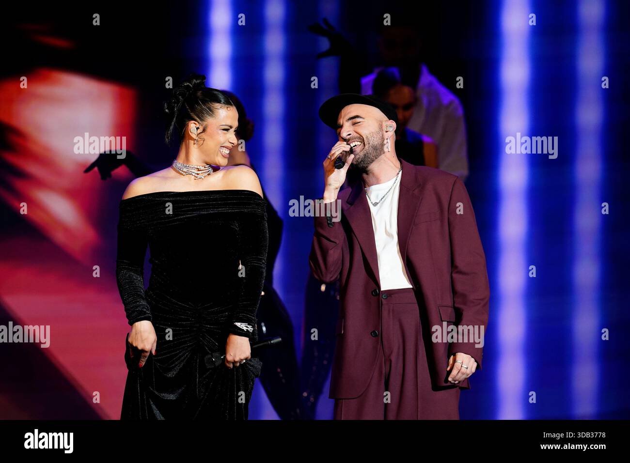 Singers Chanel and Nil Moliner perform during the gala of the 31st ...