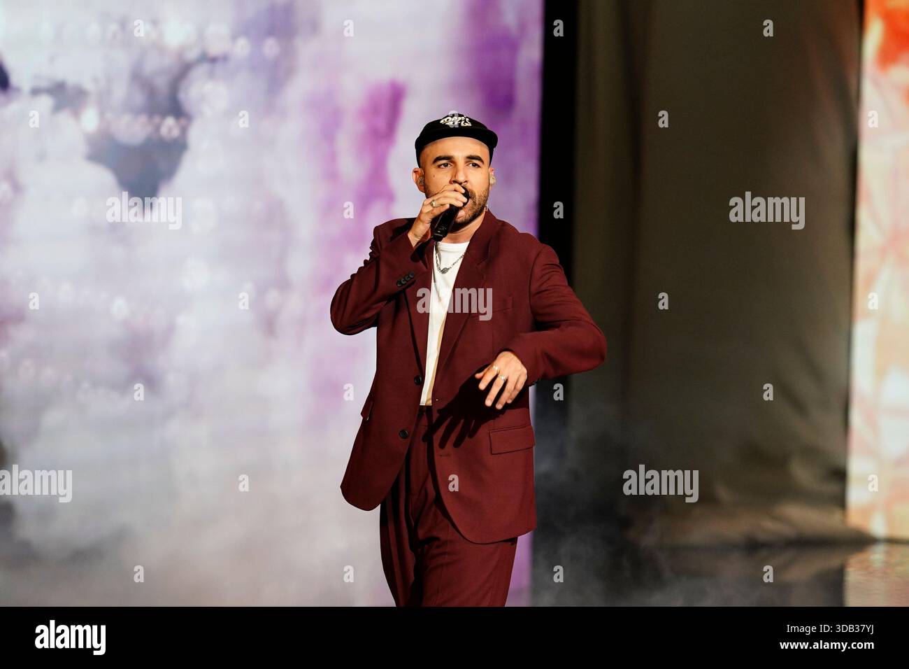 Singer Nil Moliner during his performance at the gala of the 31st ...