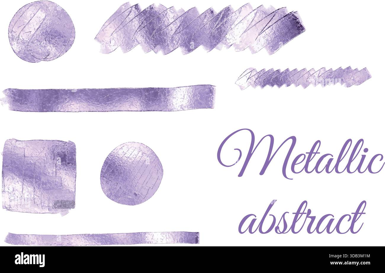 Metallic purple abstract, banner. Stock Vector