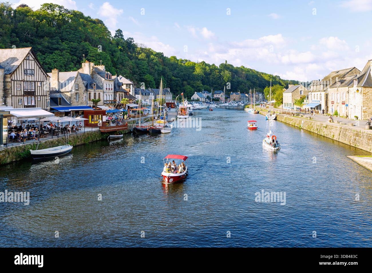 Dinant Port Port de dinan harbor and river rance with boats hi-res stock ...